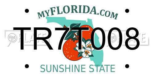 TR7T008 Florida License Plate
