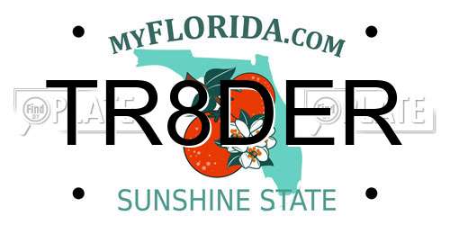 TR8DER Florida License Plate