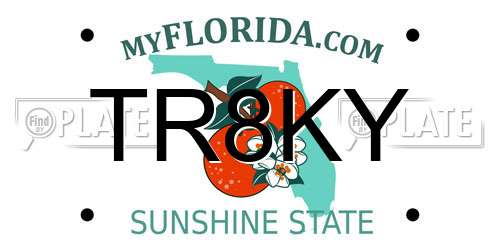 TR8KY Florida License Plate