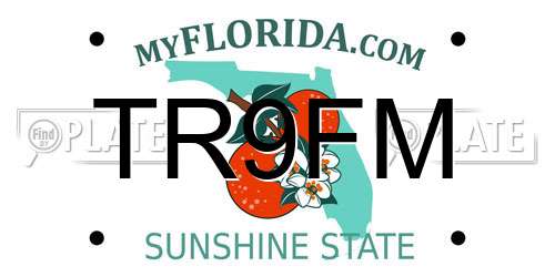 TR9FM Florida License Plate