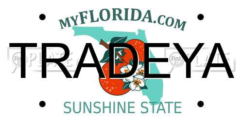 TRADEYA Florida License Plate