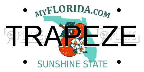 TRAPEZE Florida License Plate