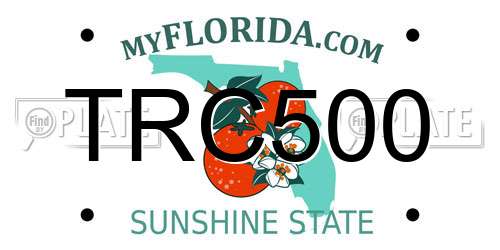 TRC500 Florida License Plate