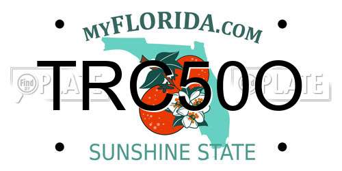 TRC50O Florida License Plate
