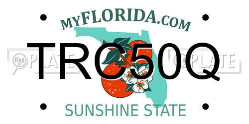 TRC50Q Florida License Plate