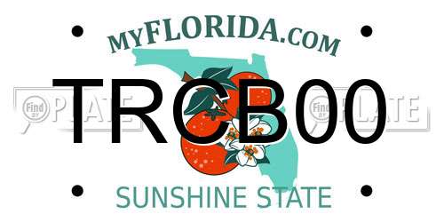 TRCB00 Florida License Plate
