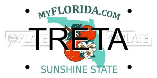 TRETA Florida License Plate