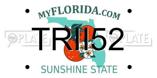 TRII52 Florida License Plate