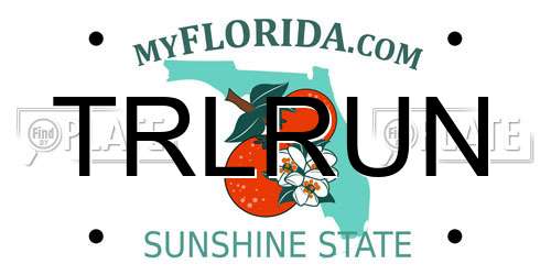 TRLRUN Florida License Plate