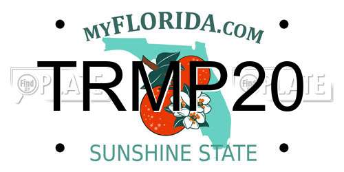 TRMP20 Florida License Plate