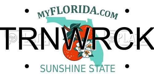 TRNWRCK Florida License Plate