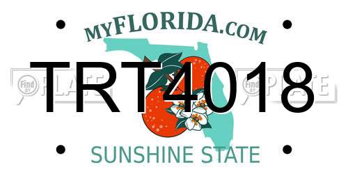 TRT4018 Florida License Plate