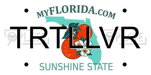 TRTLLVR Florida License Plate
