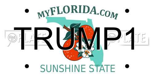 TRUMP1 Florida License Plate