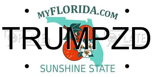 TRUMPZD Florida License Plate