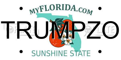 TRUMPZO Florida License Plate