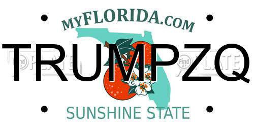 TRUMPZQ Florida License Plate