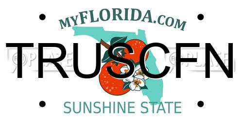 TRUSCFN Florida License Plate