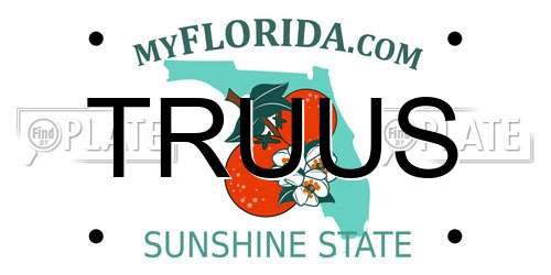 TRUUS Florida License Plate