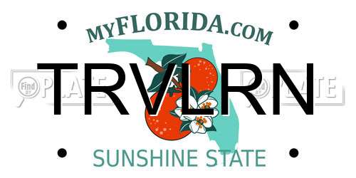 TRVLRN Florida License Plate