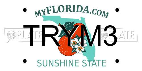TRYM3 Florida License Plate