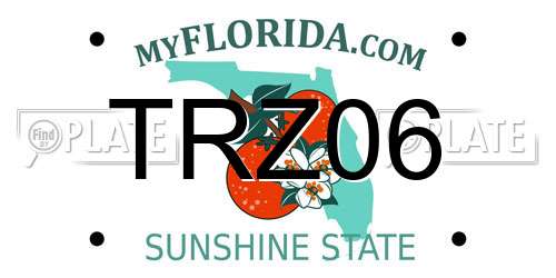 TRZ06 Florida License Plate