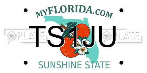 TS1JU Florida License Plate