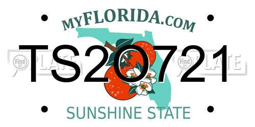 TS2O721 Florida License Plate
