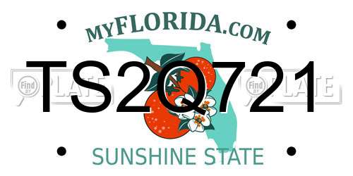 TS2Q721 Florida License Plate