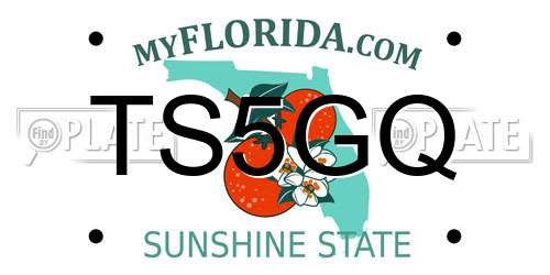 TS5GQ Florida License Plate