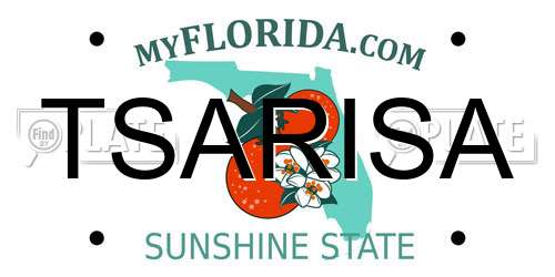 TSARISA Florida License Plate