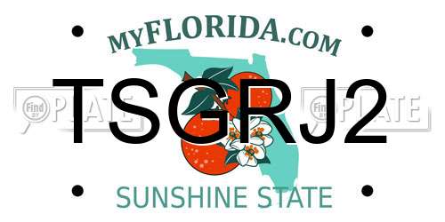 TSGRJ2 Florida License Plate