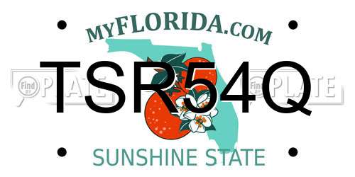TSR54Q Florida License Plate