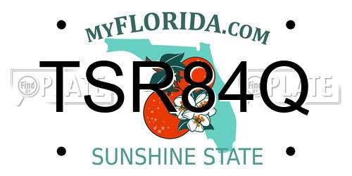 TSR84Q Florida License Plate