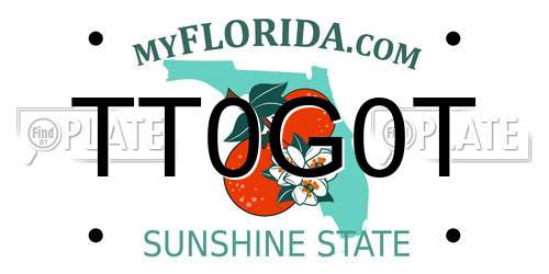 TT0G0T Florida License Plate