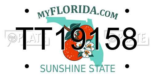 TT19158 Florida License Plate