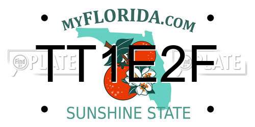 TT1E2F Florida License Plate