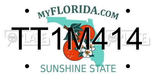 TT1M414 Florida License Plate