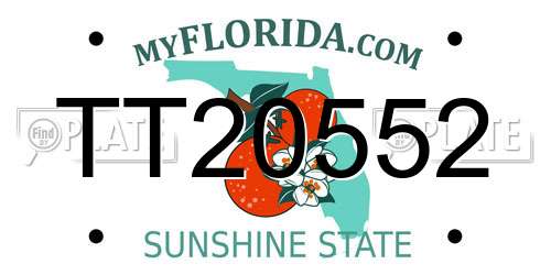 TT20552 Florida License Plate