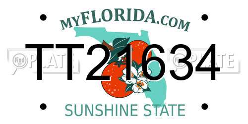 TT21634 Florida License Plate