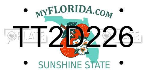TT2D226 Florida License Plate