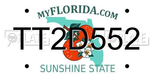 TT2D552 Florida License Plate
