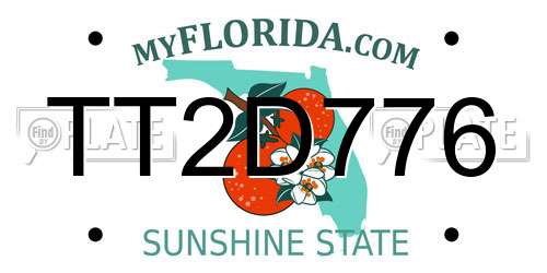 TT2D776 Florida License Plate