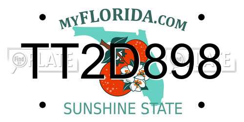 TT2D898 Florida License Plate