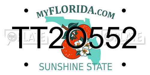 TT2O552 Florida License Plate