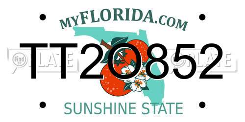 TT2O852 Florida License Plate