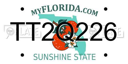 TT2Q226 Florida License Plate