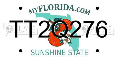 TT2Q276 Florida License Plate