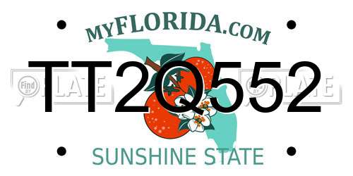 TT2Q552 Florida License Plate