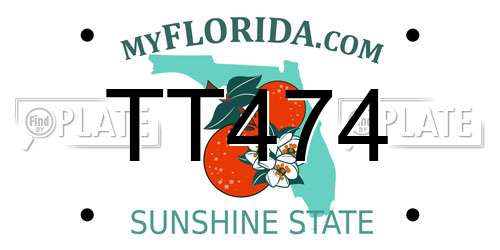 TT474 Florida License Plate